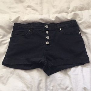 Black Denim Shorts